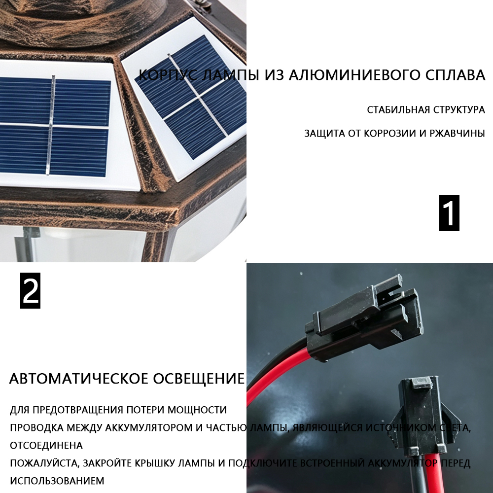 SANDIY Водонепроницаемый солнечный светодиодный светильник — изображение 7